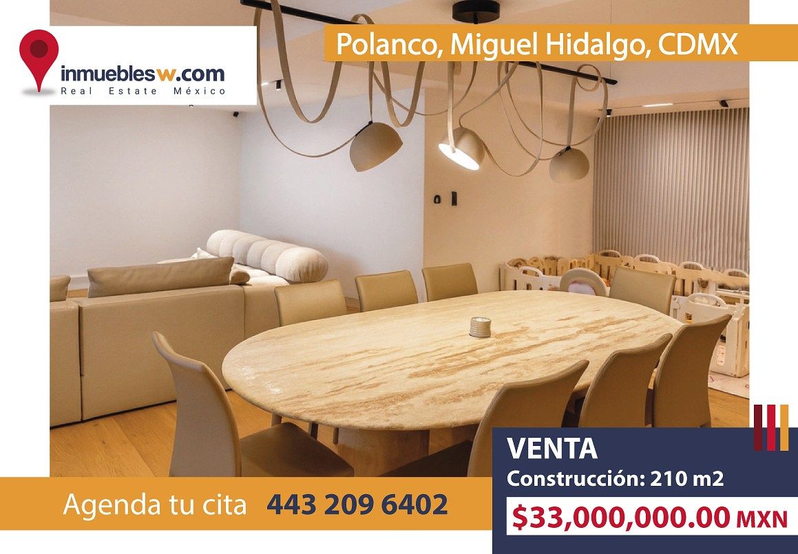 DEPARTAMENTO EN VENTA EN POLANCO, MIGUEL HIDALGO, CDMX