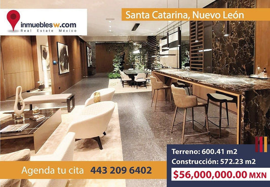 CASA RESIDENCIAL DE AUTOR AMUEBLADA EN VENTA EN RESIDENCIAL CORDILLERA SANTA CATARINA, NUEVO LEON
