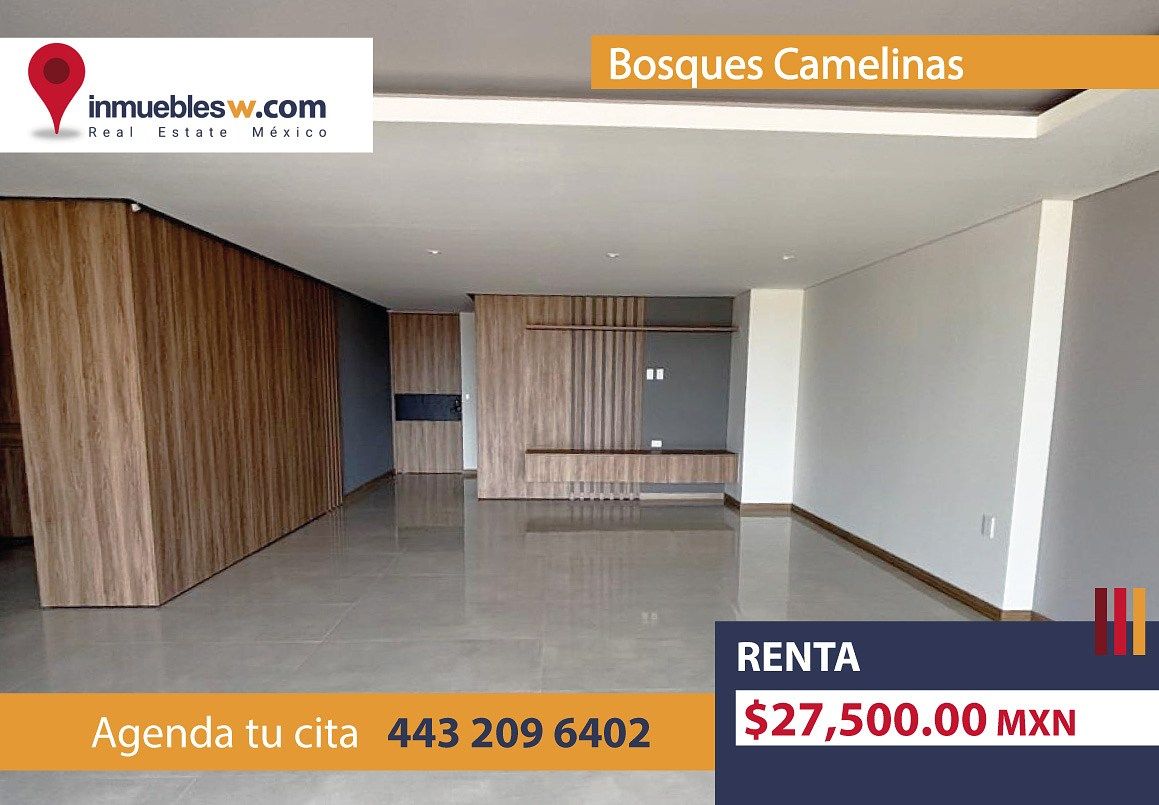 DEPARTAMENTO EN RENTA EN BOSQUES CAMELINAS, MORELIA
