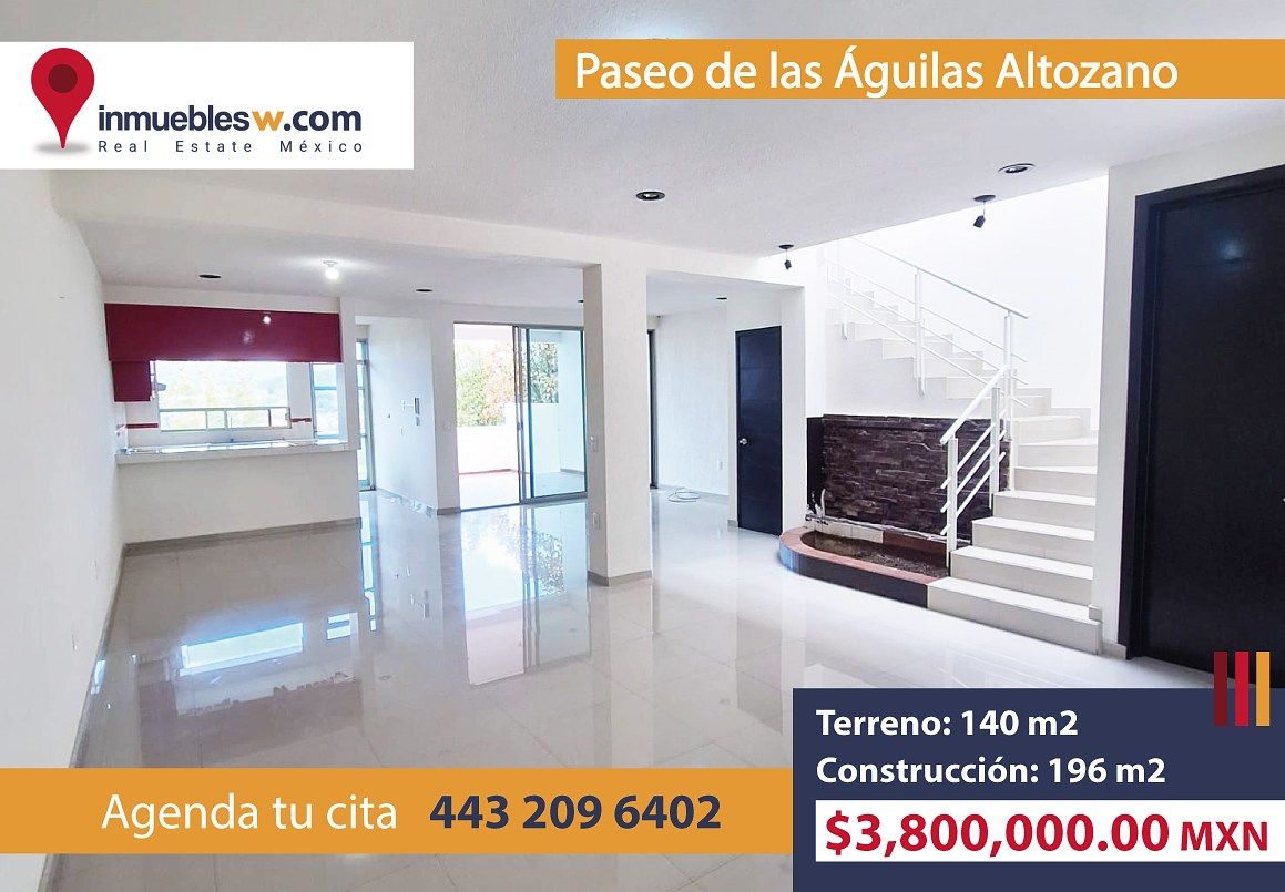 CASA EN VENTA EN PASEO DE LAS AGUILAS ALTOZANO, MORELIA