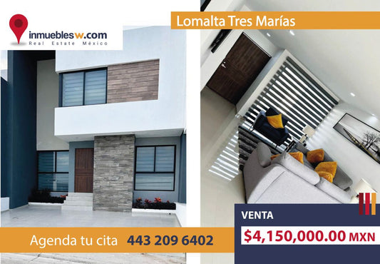 CASA EN VENTA EN LOMALTA TRES MARIAS, MORELIA